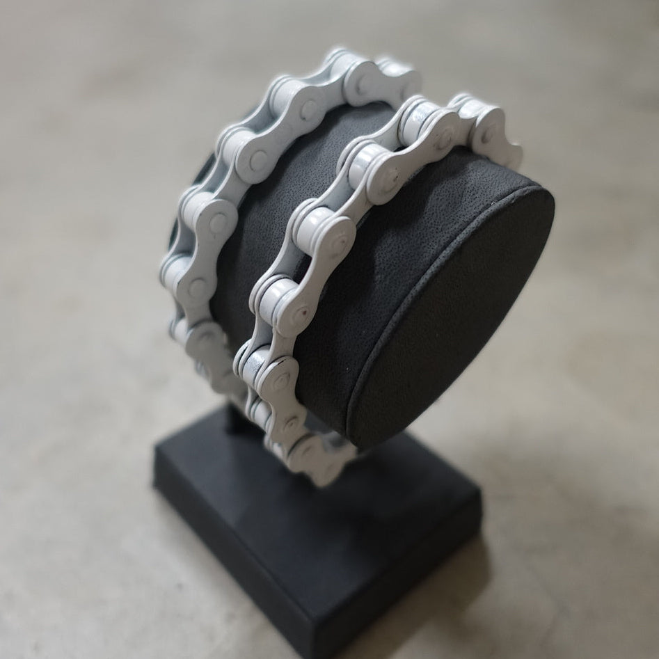 White Moto Chain Bracelet