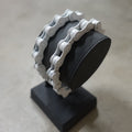 White Moto Chain Bracelet