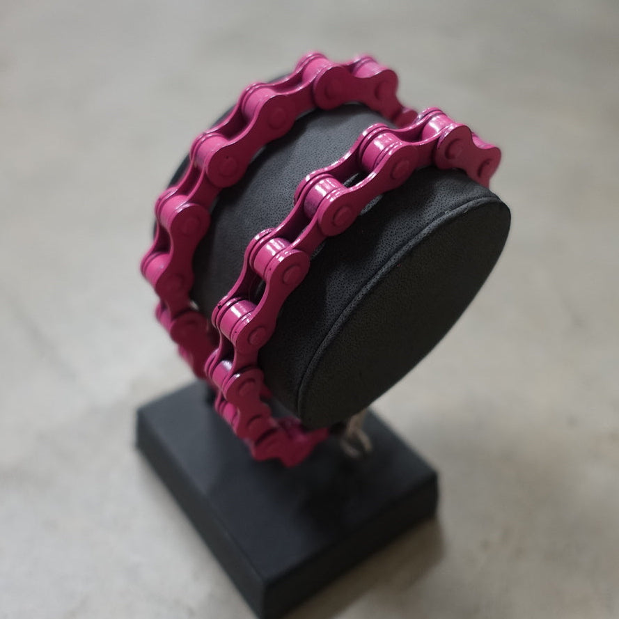 Pink Moto Chain Bracelet
