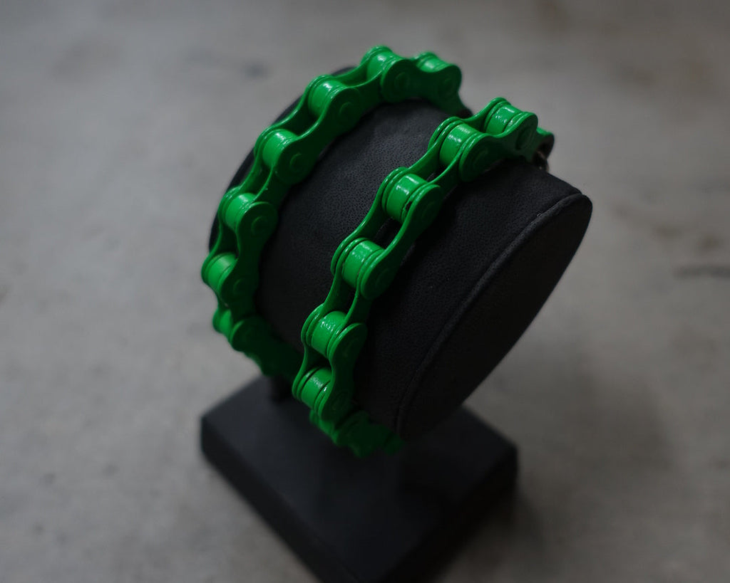 Neon Green Moto Bracelet